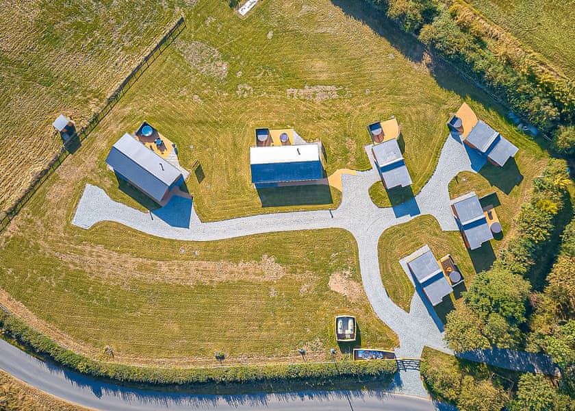 Aerial view of the holiday homes | The Lotus - North Star Sanctum, Fitling, near Hornsea