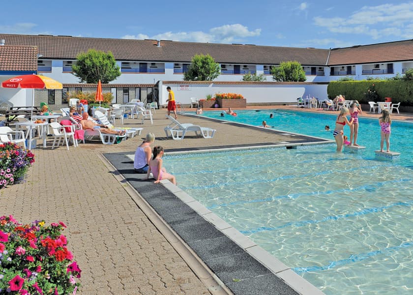 Outdoor heated swimming pool