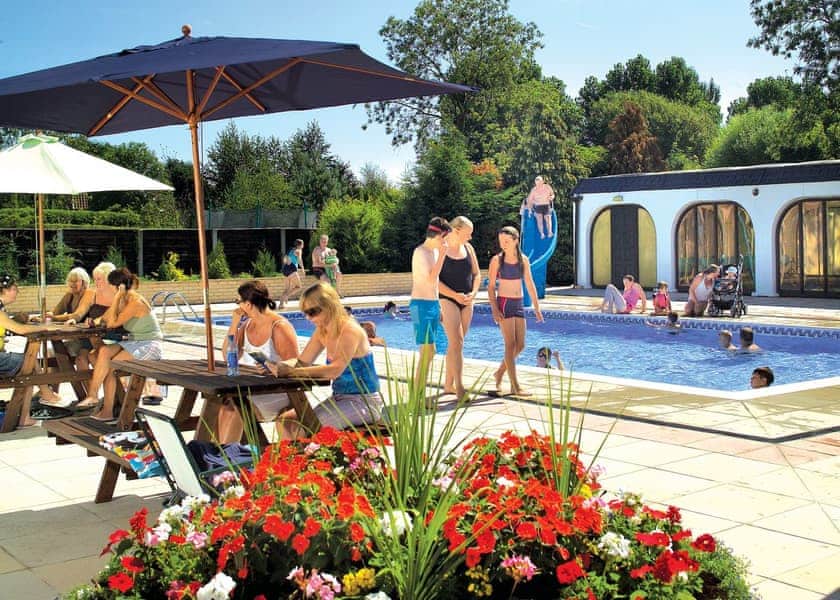 Outdoor heated swimming pool