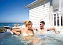 Romantic hot tubs at Beach Cove Coastal Retreat