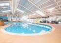 Tropically heated indoor pool