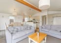 Modern lodges at Talacre Beach Resort